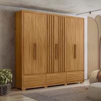 Guarda Roupa Casal 6 Portas 3 Gavetas Amazonas - Freijó Freijó - 1