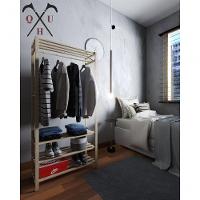 Conjunto Aparador Moderno Para Objetos Roupeiro Expositor 100% Pinus E Arara Multiuso Nova Reforçada - 2