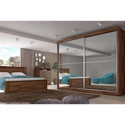Guarda Roupa Casal Verona Plus 2 Portas de Correr 3 Gavetas Peroba MDF Europa