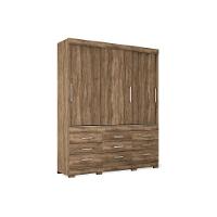 Guarda Roupa Casal 3 Portas de Correr e 9 Gavetas c/ Pés Click 3.9 Atacama - Santos Andirá - 1