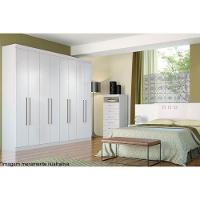 Guarda Roupa Casal 8 Portas e 4 Gavetas Master Vip 8.4 Branco - Santos Andirá - 6