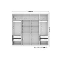 Guarda Roupa Casal 8 Portas e 4 Gavetas Master Vip 8.4 Branco - Santos Andirá - 7