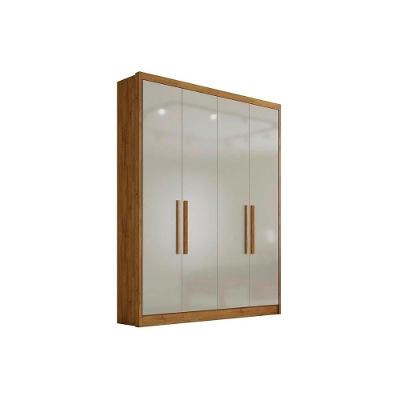 Guarda Roupa Solteiro Moderni Plus 4 Portas de Bater 3 Gavetas Freijó-Fendioff