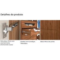 Guarda Roupa Casal 2 Portas de Correr e 4 Gavetas c/ Pés Blumenau Branco - Panan - 2