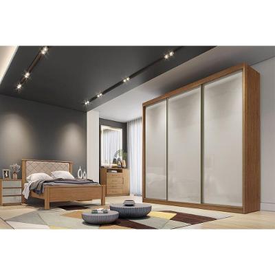 Guarda Roupa Casal Toulon Plus 3 Portas de Correr 4 Gavetas Freijó-Fendi Off