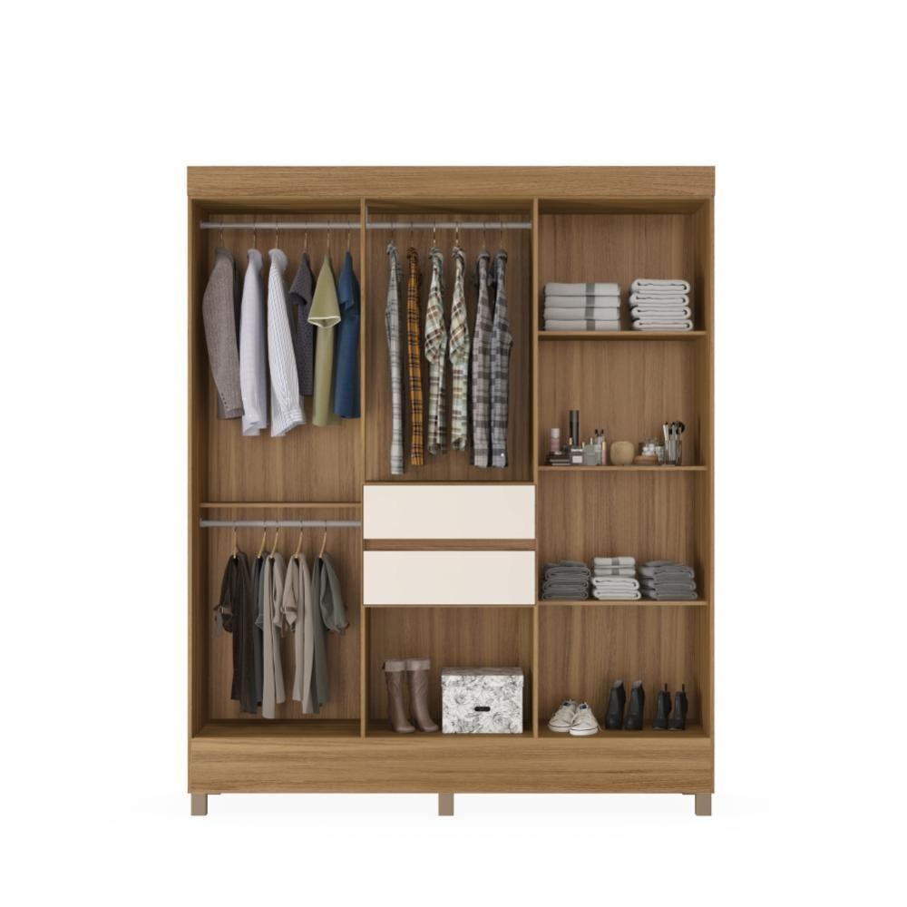 Roupeiro Casal 8 Portas Com Espelho Jena Amendola Off-white - 5