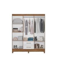 Guarda Roupa Casal 6 Portas E 2 Gavetas Naturale / Branco Panamá - Moval - 7