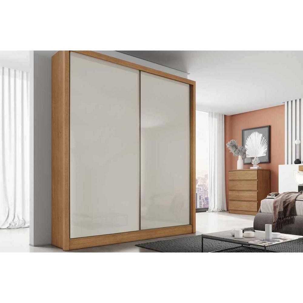 Guarda Roupa Solteiro 2 Portas E 3 Gavetas Virtus Plus Freijo Cumaru C/ Fendi - Novo Horizonte - 1