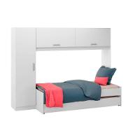 Guarda Roupa Solteiro Aéreo C/ Bicama 2691 Branco - Multimóveis - 1