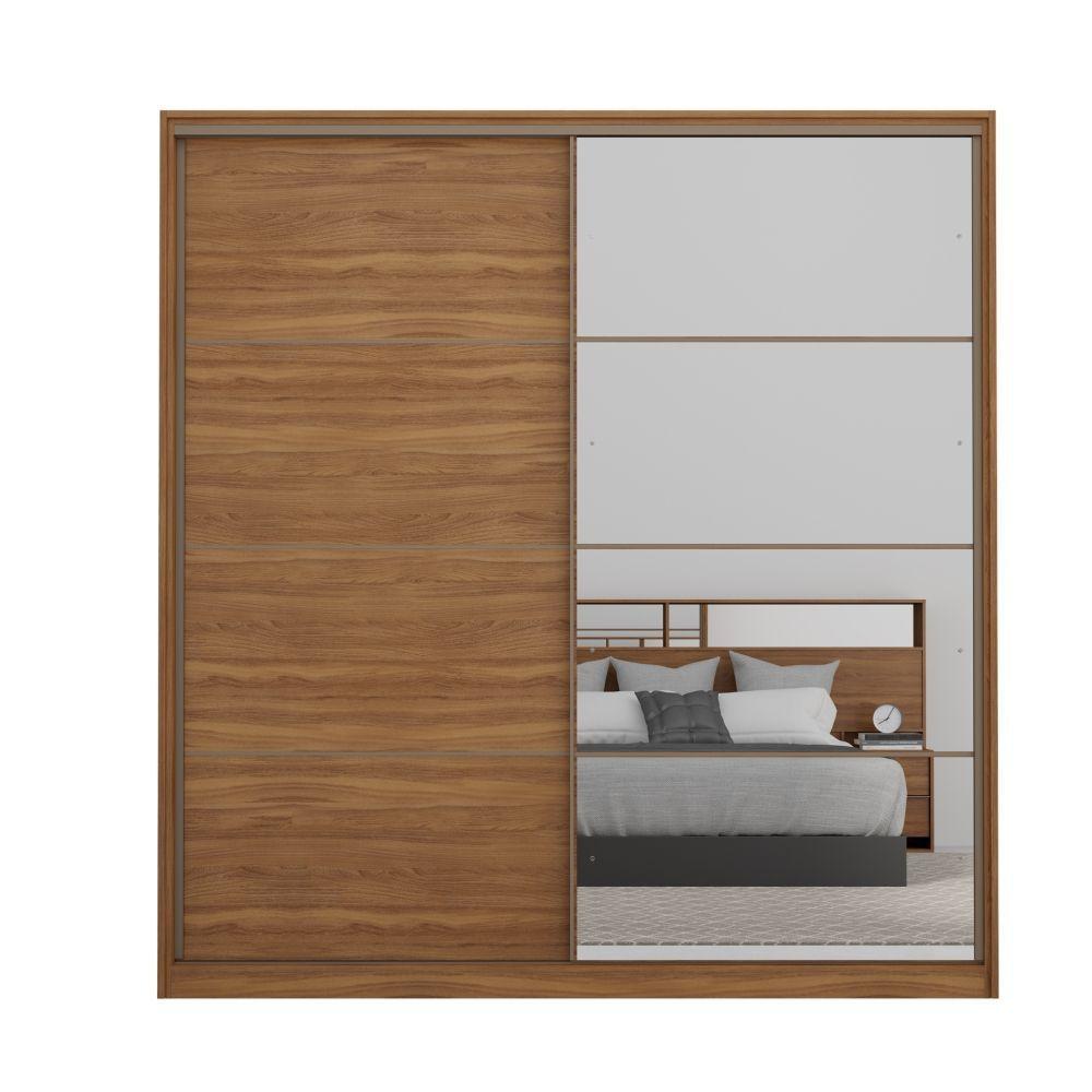 Conjunto Quarto Guarda Roupa Com Espelho E Comoda Napolis Amendola - 6