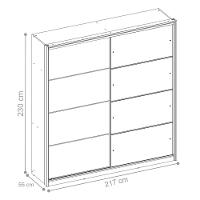 Conjunto Quarto Guarda Roupa Com Espelho E Comoda Napolis Amendola - 3