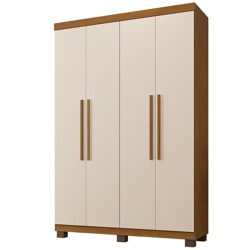 Guarda Roupa Milão Quarto Com 4 Portas Cinamomo/off White Cinamomo/off White - 1
