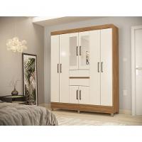 Guarda Roupa Casal 8 Portas Com Espelho Terni Amendola Off-white - 2