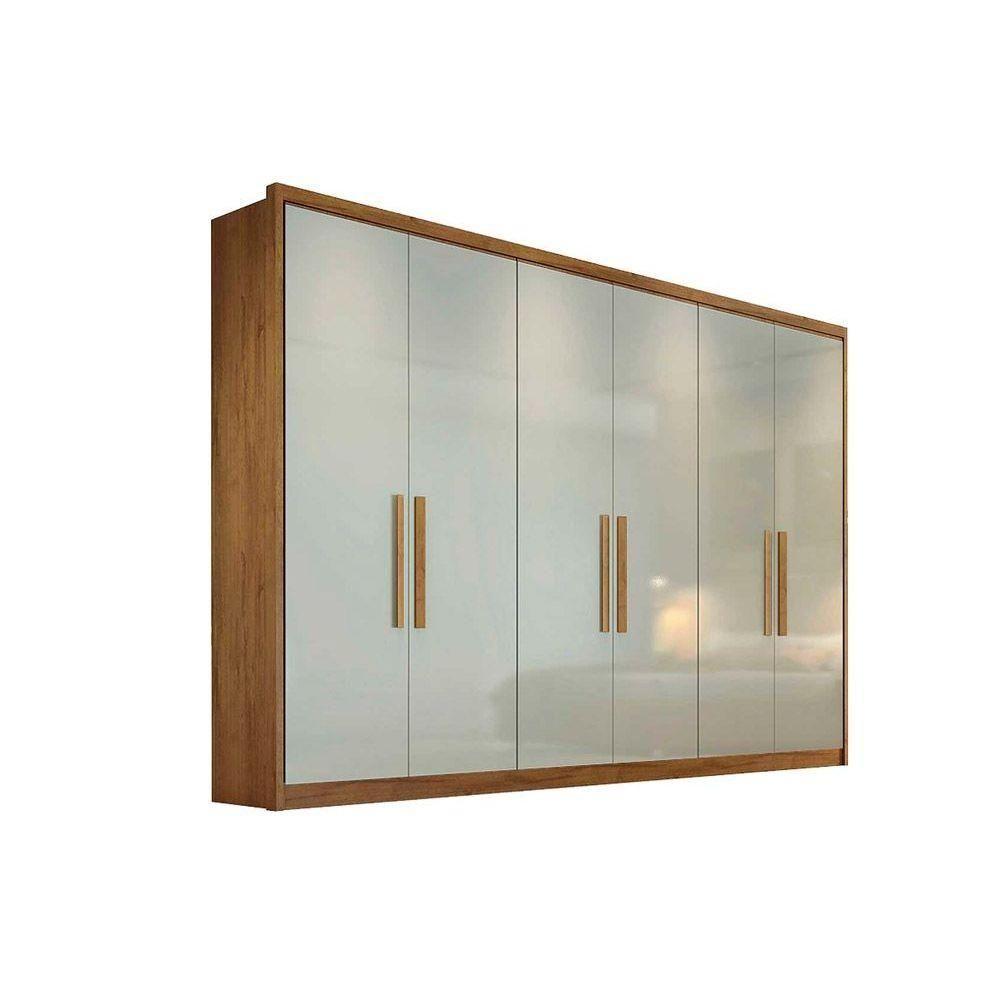 Guarda Roupa 6 Portas  e 8 Gavetas Robust Plus Freijó/FendiOff - Novo Horizonte - 1