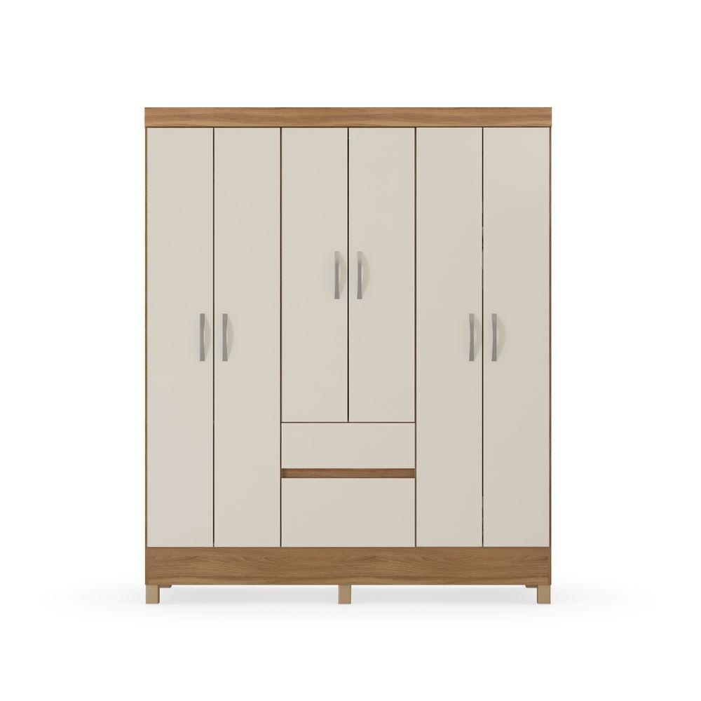 Guarda Roupa 6 Portas Forggia Amendola Off-white - 5