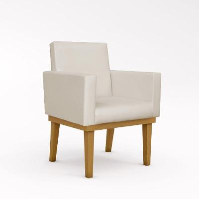 Kit 23 Poltronas Decorativas Com Base Courino Bege Balaqui