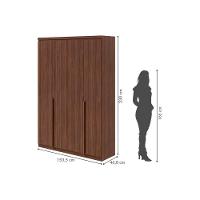Guarda Roupa Solteiro 4 Portas e 2 Gavetas Alonzo New Rovere/Amêndoa - Lopas - 7