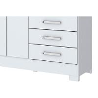 Guarda Roupa Solteiro 2 Portas e 3 Gavetas c/ Espelho Briz B64 Branco/Rosa - Henn - 6