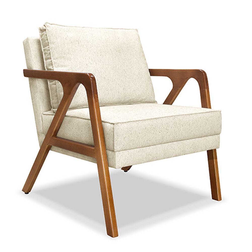 Kit 2 Poltronas De Luxo Frida Linho Rústico Natural - 2