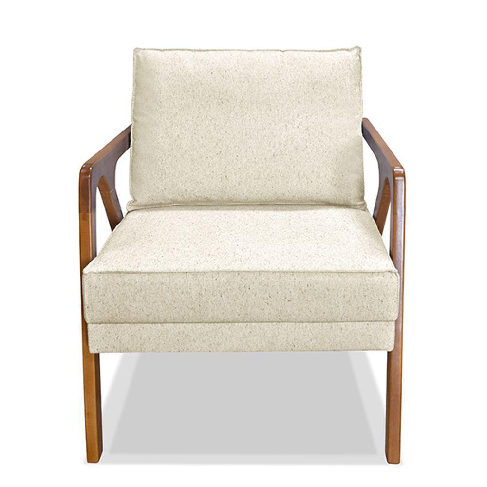 Kit 2 Poltronas De Luxo Frida Linho Rústico Natural - 4