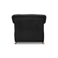 Kit 2 Poltronas Decorativas C/2 Almofadas Suede Preto - 2