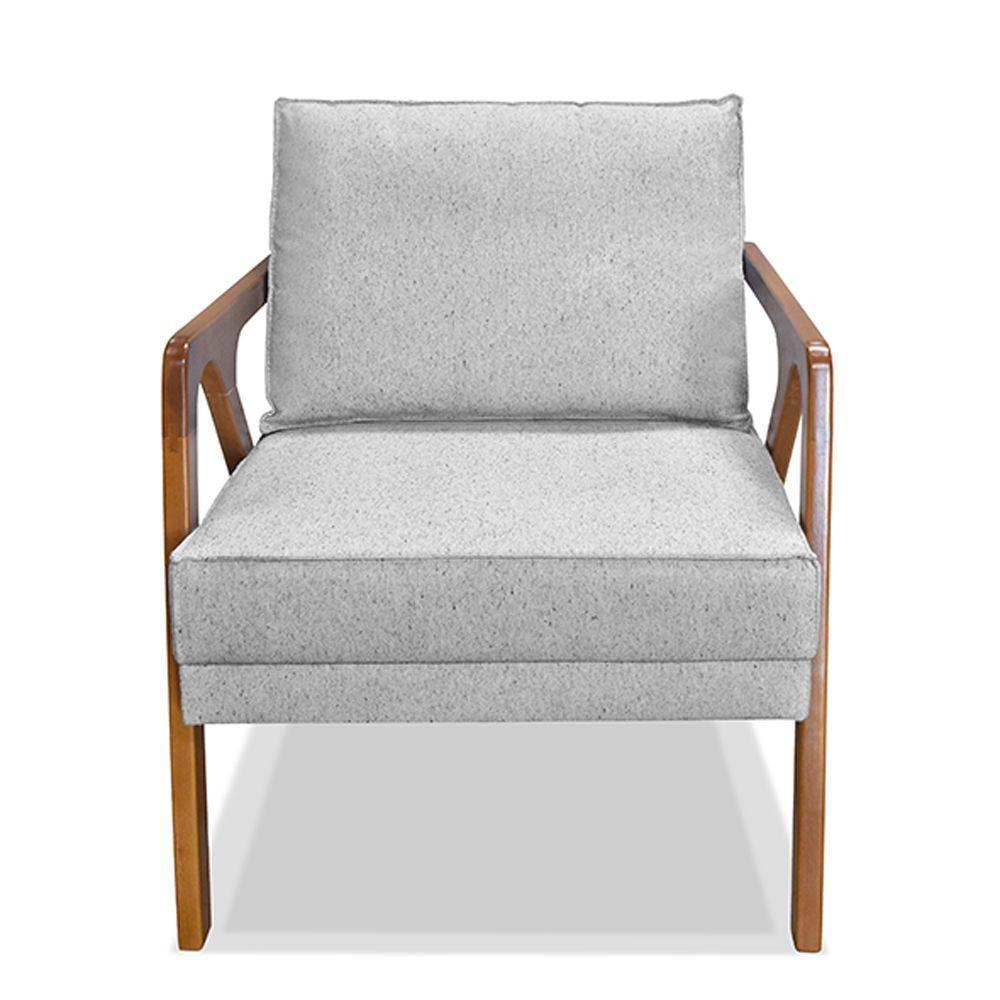 Kit 2 Poltronas Decorativas De Luxo Frida Linho Rústico Grigio - 3