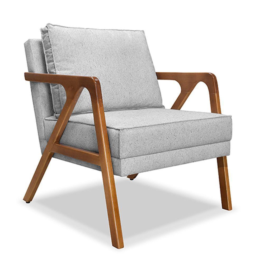 Kit 2 Poltronas Decorativas De Luxo Frida Linho Rústico Grigio - 4