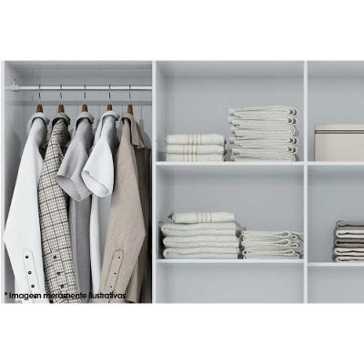 Guarda Roupa Casal Liverpool 8 Portas de Abrir 6 Gavetas Branco Santos Andirá