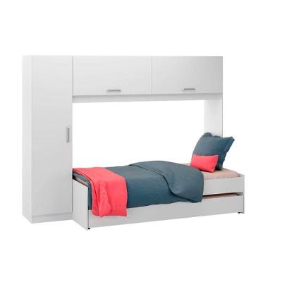 Guarda Roupa Solteiro Aéreo C/ Bicama 2691 Branco - Multimóveis