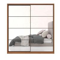 Guarda Roupa Casal 2 Portas Com 2 Espelhos Nápolis Amendola Grafito