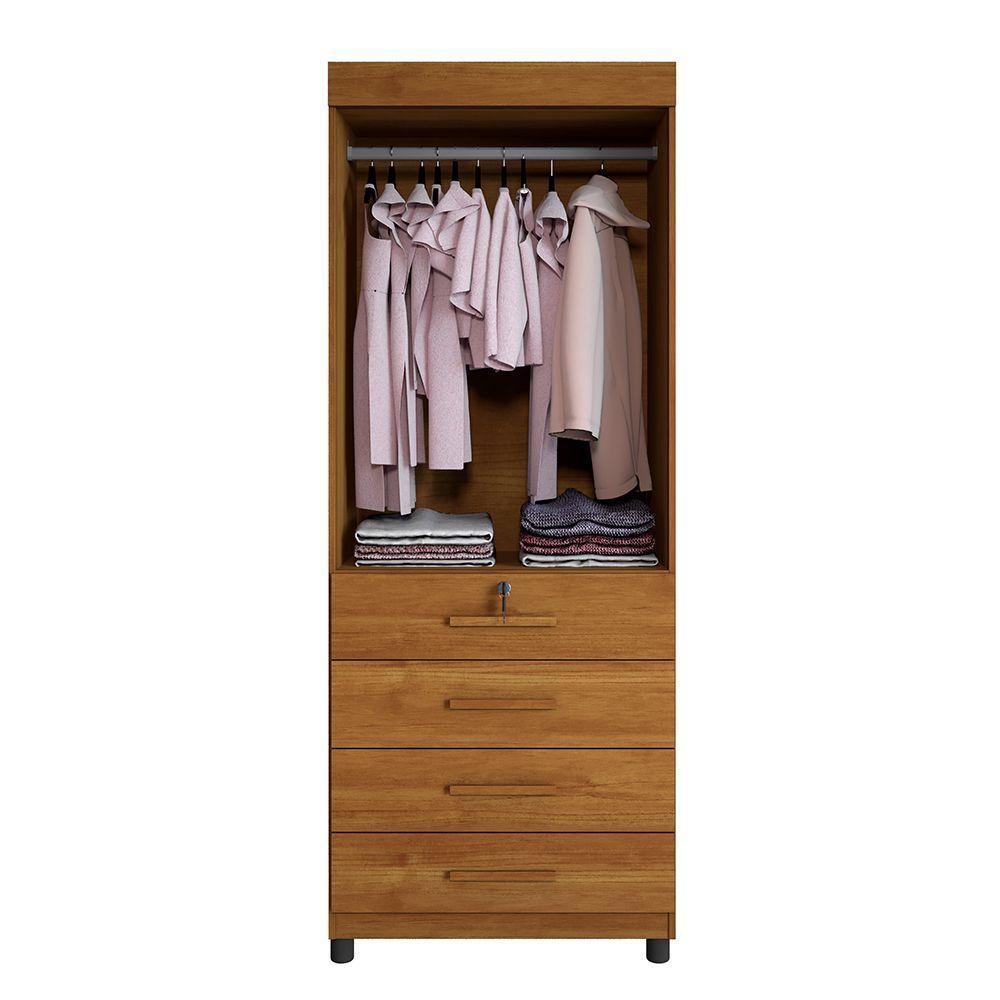 Roupeiro Conjugado 2 Portas 4 Gavetas New Maia Benetil Cinamomo - 4