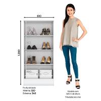 Guarda Roupa Multiuso 2 Portas Sam Casa 812 Branco - 5