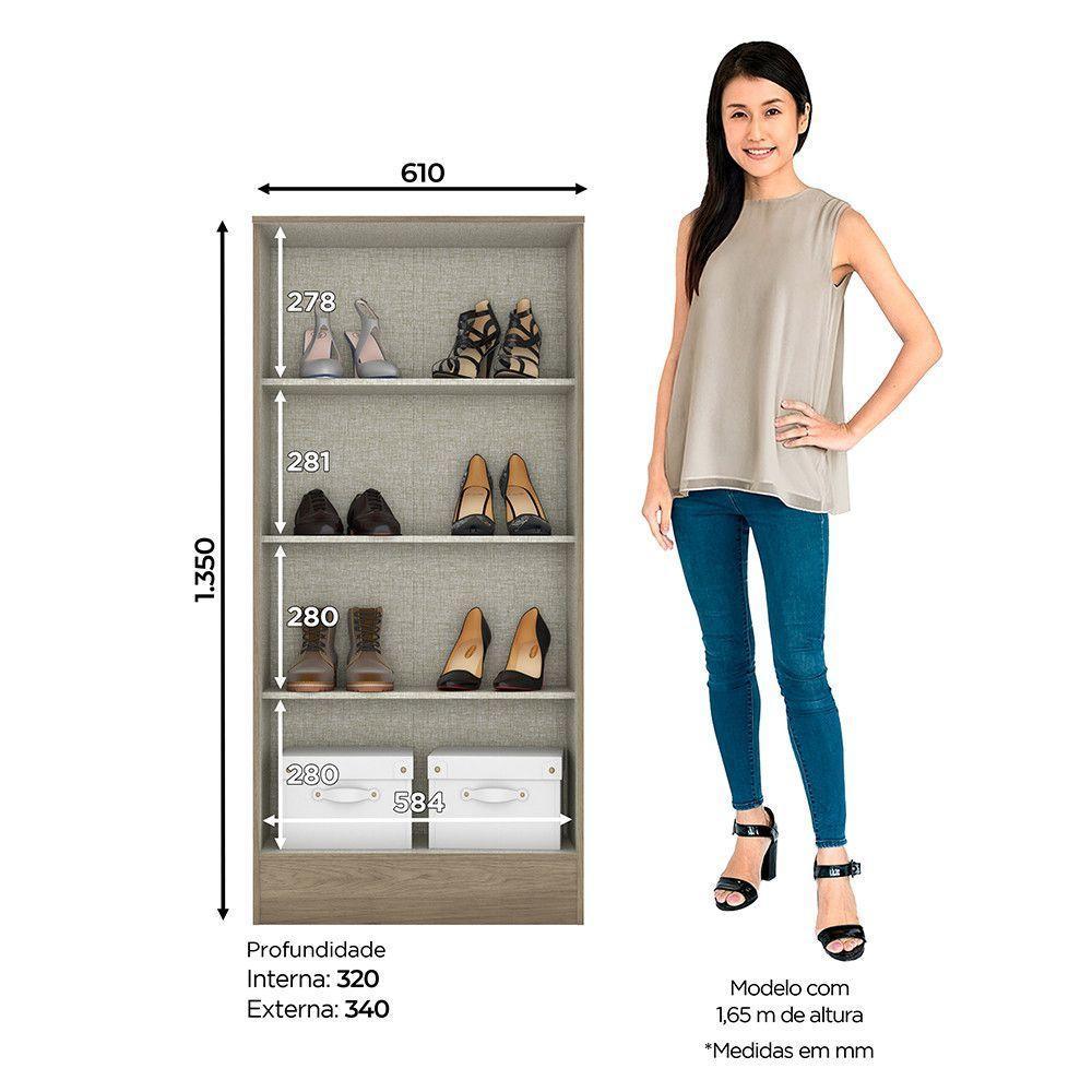 Guarda Roupa Multiuso 2 Portas Sam Casa 812 Rústico - 8