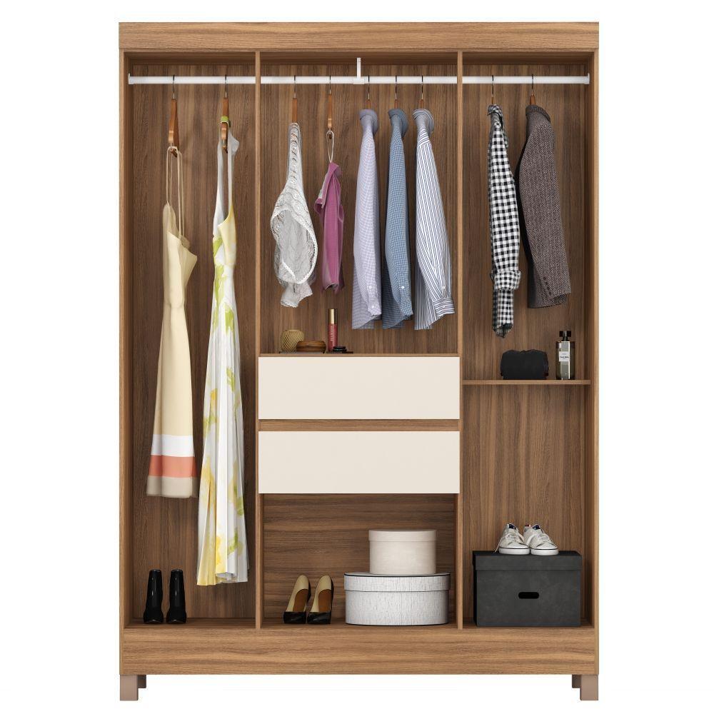 Conjunto Quarto Guarda Roupa E Comoda Pescara Amendola Off-white - 3