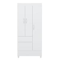 Guarda-roupa 3 Pts 2 Gavetas Wind Branco/rosa Flex Demóbile Branco/rosa - 6