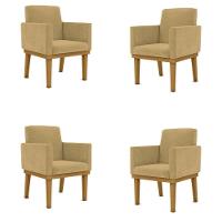 Kit 4 Poltronas Capuccino Reforçadas Penteadeira Quarto - 1