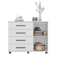 Conjunto Quarto Guarda Roupa E Comoda Virgina Branco