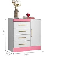 Conjunto Quarto Guarda Roupa E Comoda Terni Branco