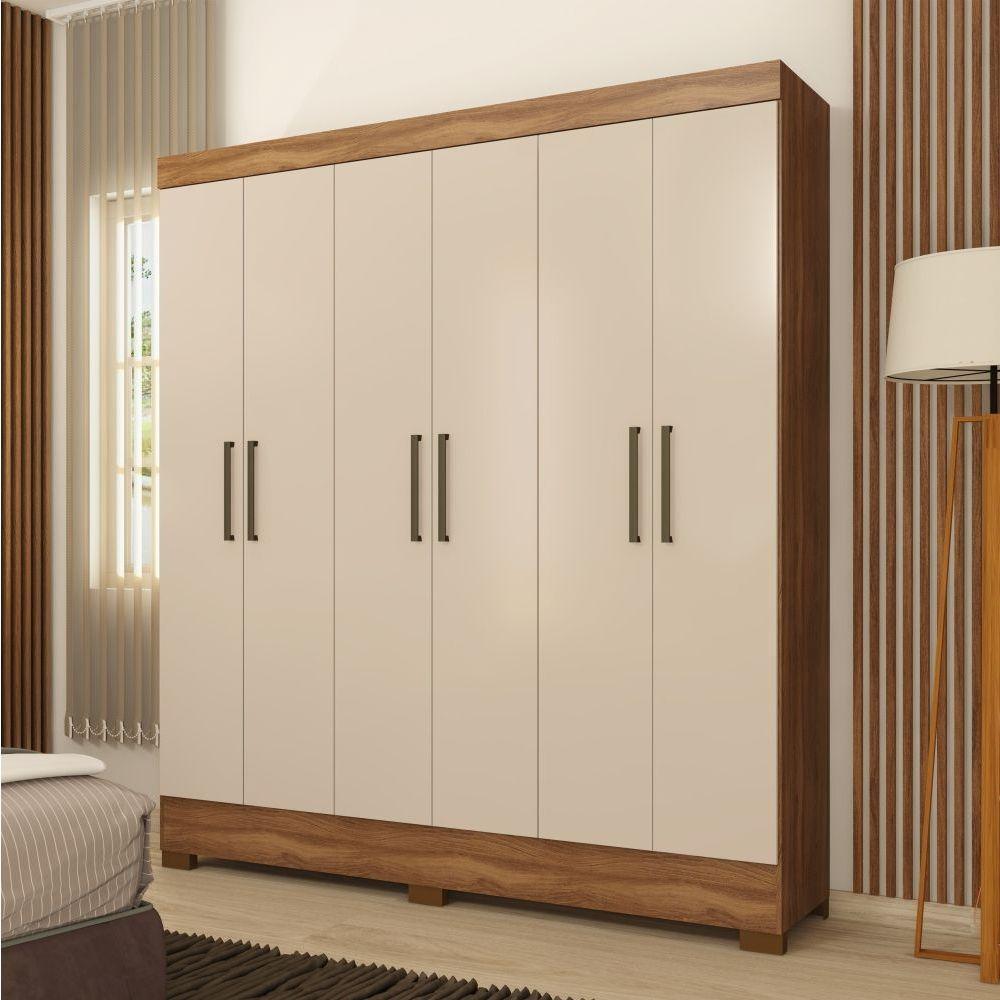 Conjunto Quarto Guarda Roupa E Comoda Virgina Amendola Off-white - 7