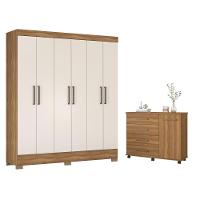 Conjunto Quarto Guarda Roupa E Comoda Virgina Amendola Off-white - 1