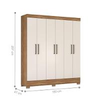 Conjunto Quarto Guarda Roupa E Comoda Virgina Amendola Off-white - 5