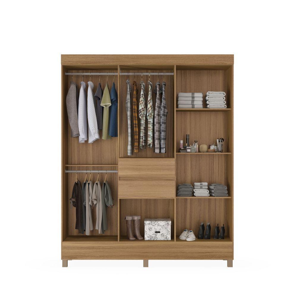 Conjunto Quarto Guarda Roupa E Comoda Terni Amendola - 3