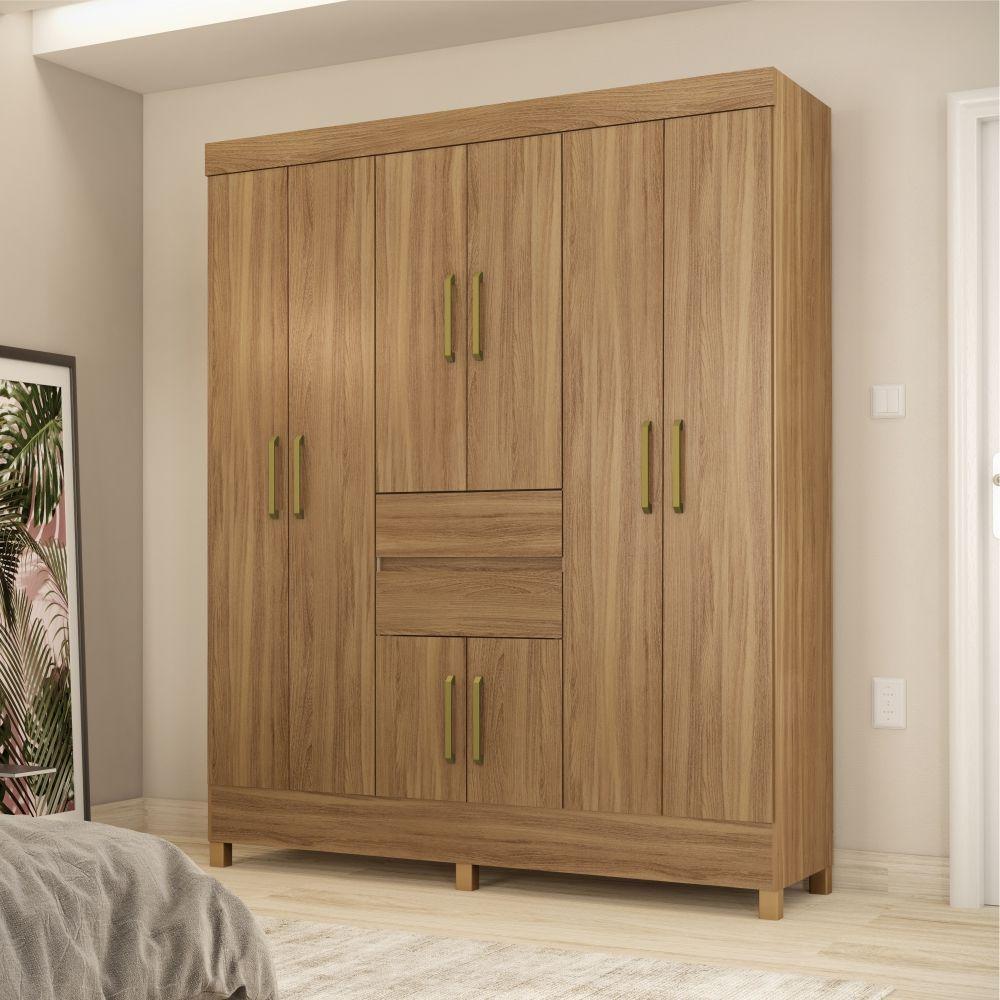 Conjunto Quarto Guarda Roupa E Comoda Terni Amendola - 7