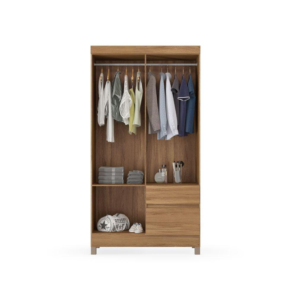 Conjunto Quarto Guarda Roupa E Comoda Vicenza Amendola - 3