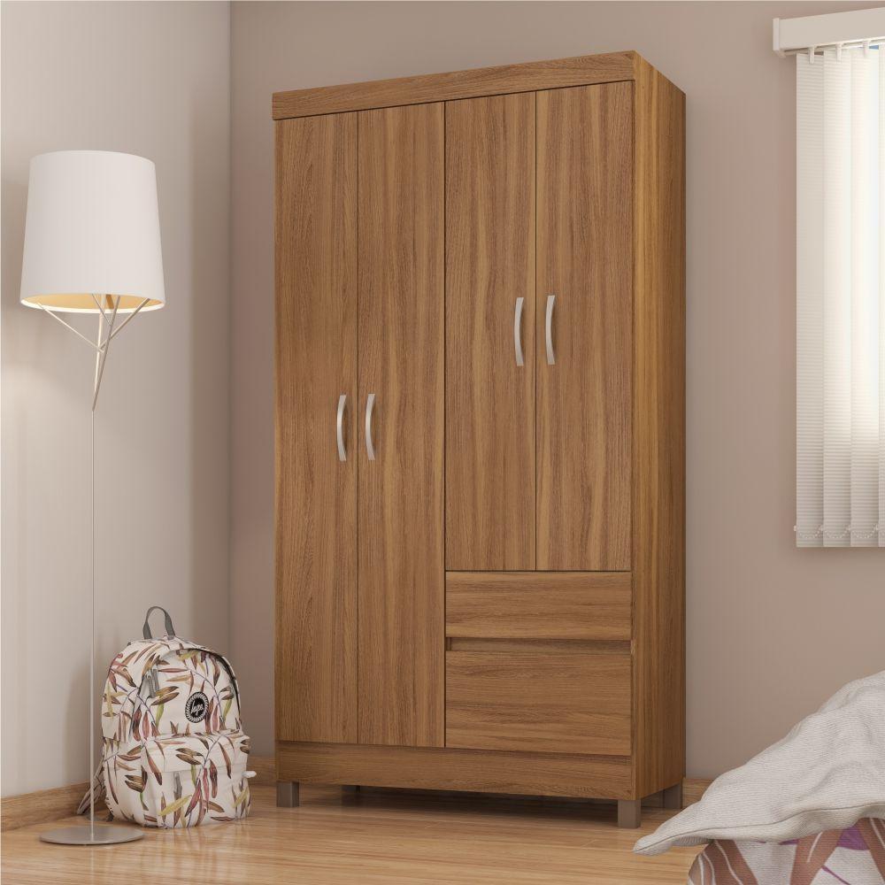 Conjunto Quarto Guarda Roupa E Comoda Vicenza Amendola - 7