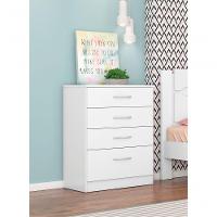 Conjunto Quarto Guarda Roupa E Comoda Vicenza Branco Rosa - 16