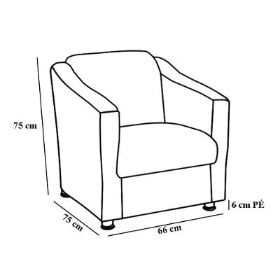 Poltrona Decorativa Tilla Suede Marrom Dal Poz Estofados