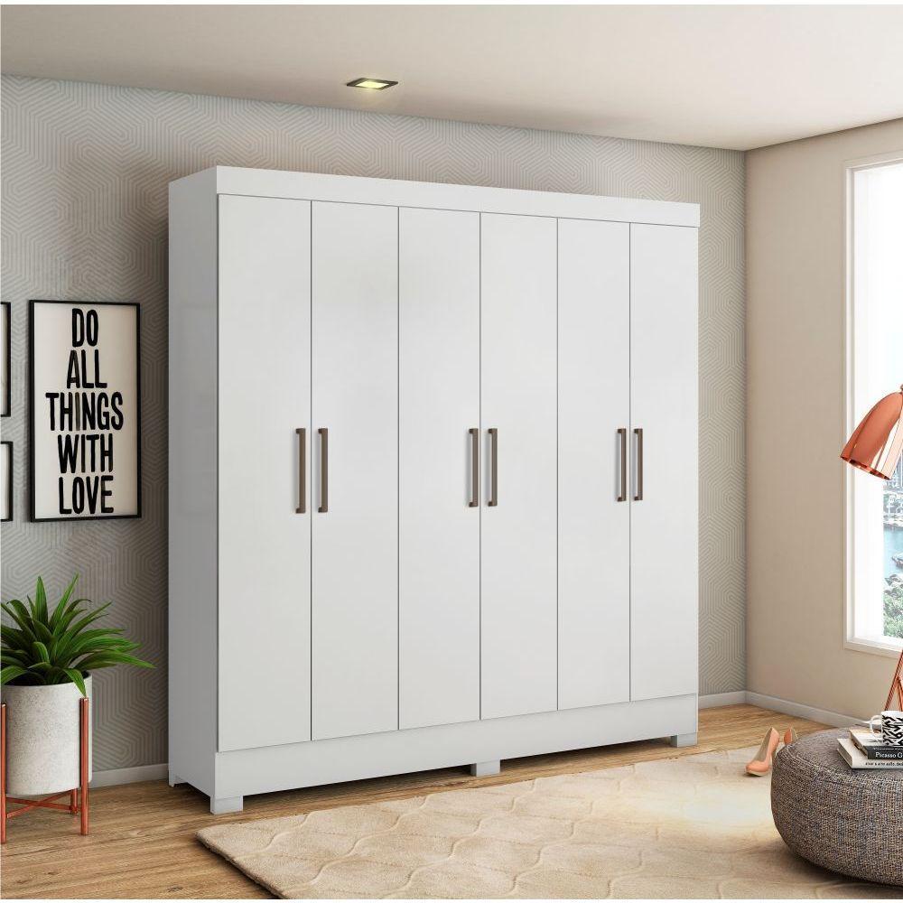 Conjunto Quarto Guarda Roupa E Comoda Ferrara Branco - 10