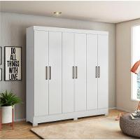 Conjunto Quarto Guarda Roupa E Comoda Ferrara Branco - 11