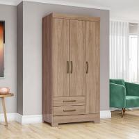 Guarda-Roupa Solteiro 3 Portas 2 Gavetas Be16 Briz Jequitibá Brilho - 1